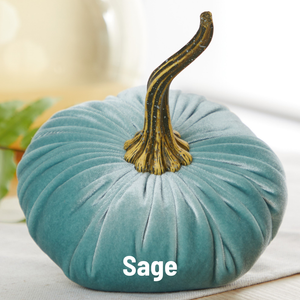 Velvet Pumpkins | Fall Mantel Décor & Thoughtful Gift - Large