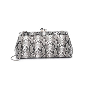 Joplin - Kisslock Clutch: Grey Multi