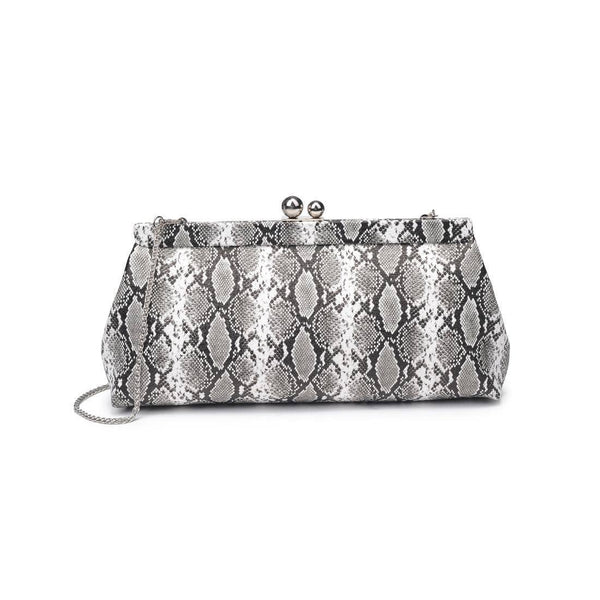 Joplin - Kisslock Clutch: Grey Multi