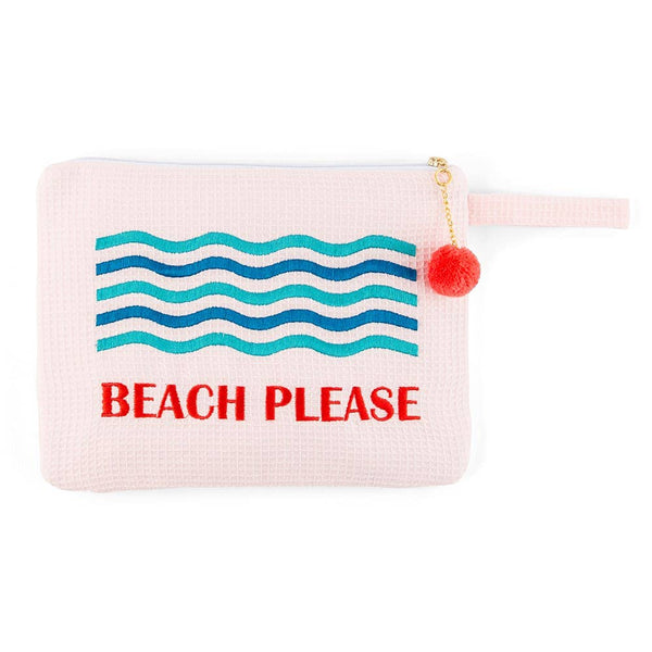 Beach Please! Waterproof Wet Bikini And Swimsuit Bag - Blush Pink