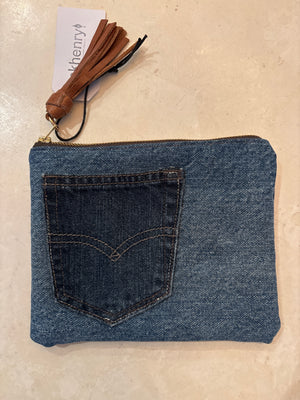 Upcycled Denim Women's Accessory Pouch