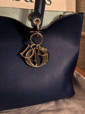 Christian Dior Diorissimo Tote – Cobalt Blue with Robin’s Egg Interior