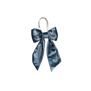 Dusty Blue Velvet Holiday Bows: Small