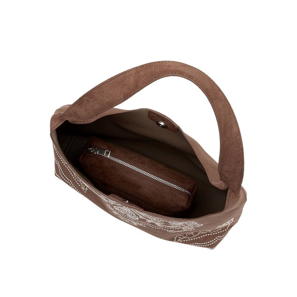 Eunice Tobacco Vegan Suede Tote Bag