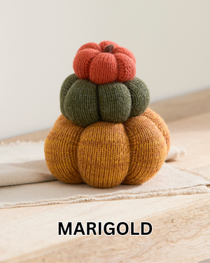 Stacked Set of 3 Cozy Knit Pumpkins | Fall Home Décor