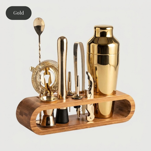 10-Piece Cocktail Bar Tool Set: Black