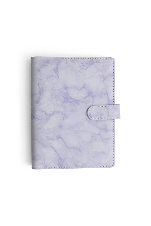A5 Binder: 6 Hole with Elastic Pen Holder & Magnetic Closure: Yellow