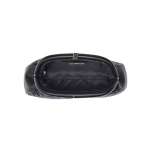 Ava - Quilted Clutch: Black