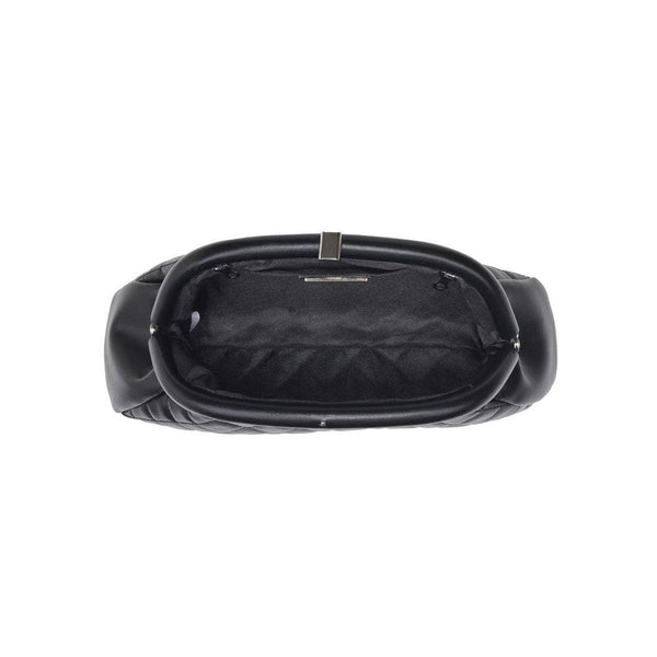Ava - Quilted Clutch: Black