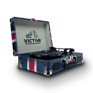 Victor Metro Plus Portable Dual Bluetooth Suitcase Turntable: RWB Union Jack