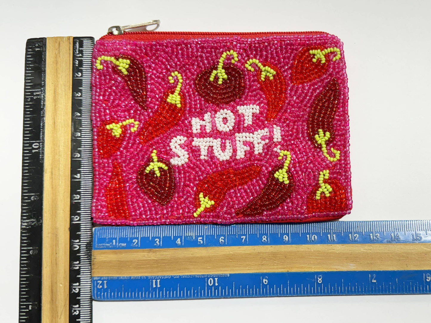 HEART Beaded Coin Purse