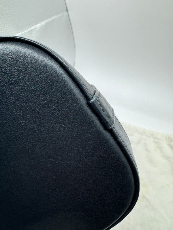 Dior Navy Oblique Canvas & Leather Mini Bucket bag