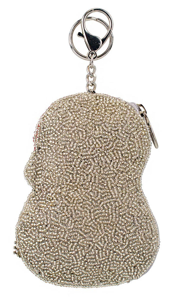 Ice Breaker Beaded Snowman Coin Purse