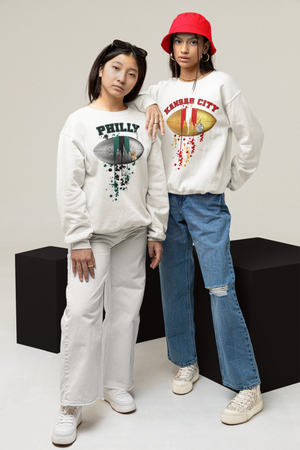 Football Drip Buffalo Bills Football graphic Cropped Hoodie