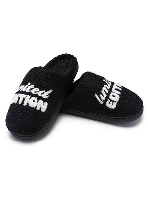 "Limited Edition" - Black: Indoor / Outdoor Slippers