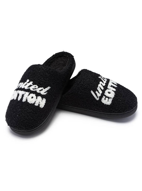 "Limited Edition" - Black: Indoor / Outdoor Slippers
