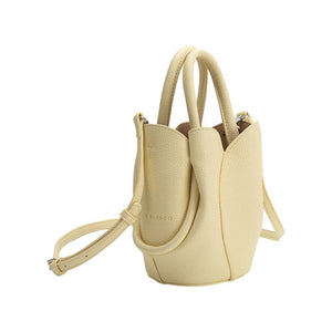 Tulip Mini Yellow, Sage or Bone Recycled Vegan Leather Top Handle Bag