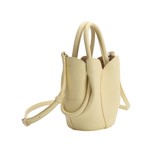 Tulip Mini Yellow, Sage or Bone Recycled Vegan Leather Top Handle Bag