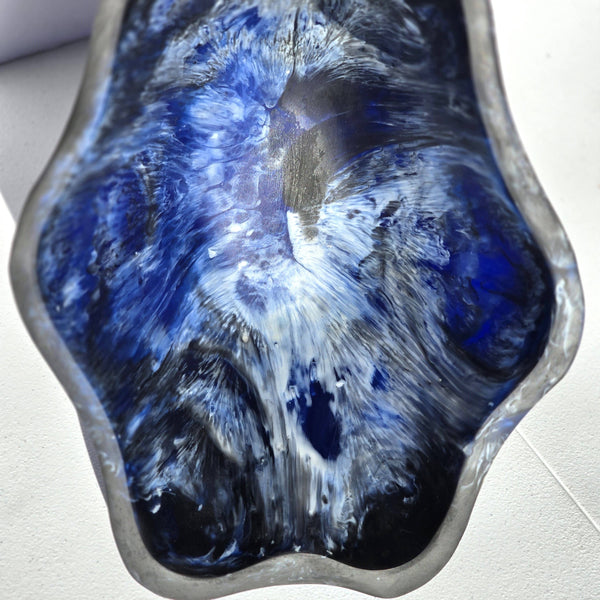 Organic Shape Resin Bowl - Entryway Catchall - Medium Size: Tiger