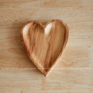 Rustic Wooden Heart-shaped Tray - Home Decor & Gifts
