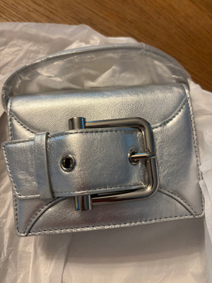 OSOI Silver Belted Micro Bag NWT