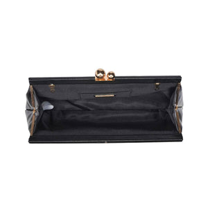Joplin - Kisslock Clutch: Grey Multi