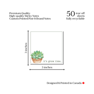 Succulent Plant Lovers: 50 Sheet Post-It Note Notepad