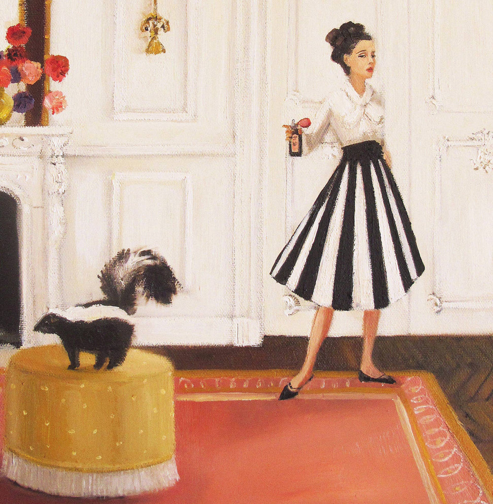 Lisette vs The Skunk Art Print - 8.5" X 11" with frame