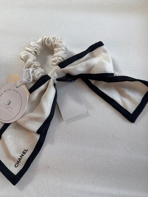 Chanel Silk CC Bow Scrunchie