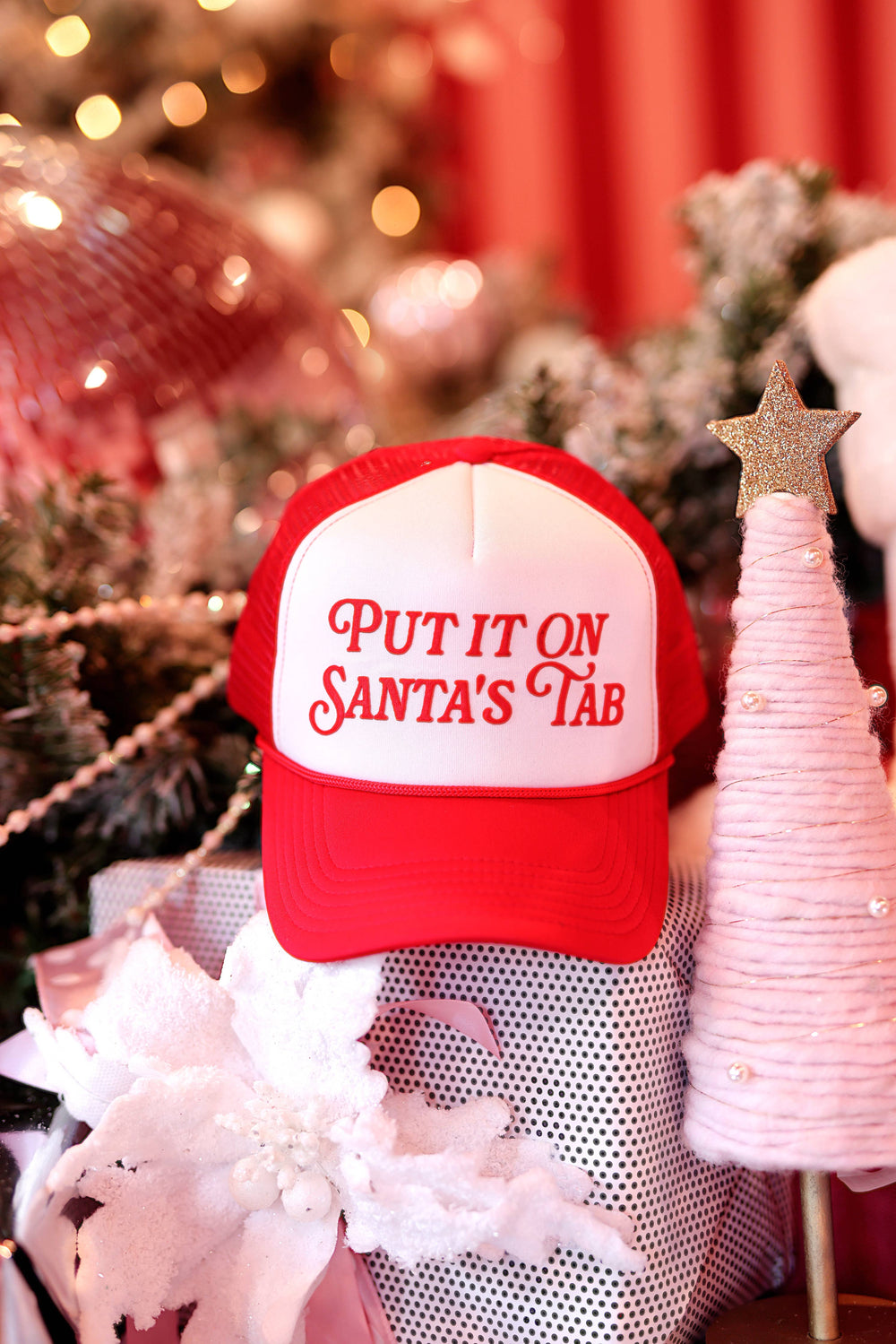 Put It On Santa's Tab - Trucker Hat (Red)