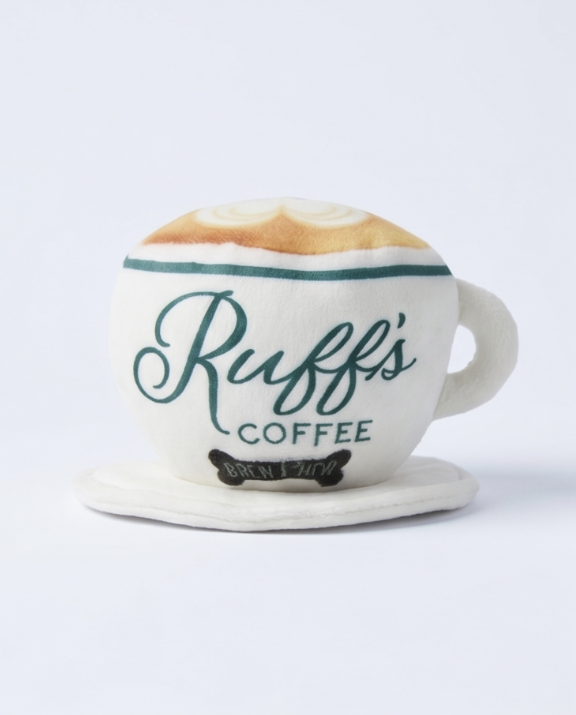 Ruff's Coffee Cup  | Plush Squeaker Dog Toy