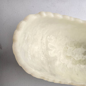 Medium Resin Trough - Entryway Catchall - Decorative Bowl: Ivory
