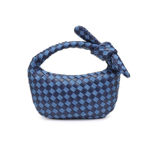 Lizbeth Woven Knot Clutch: Black