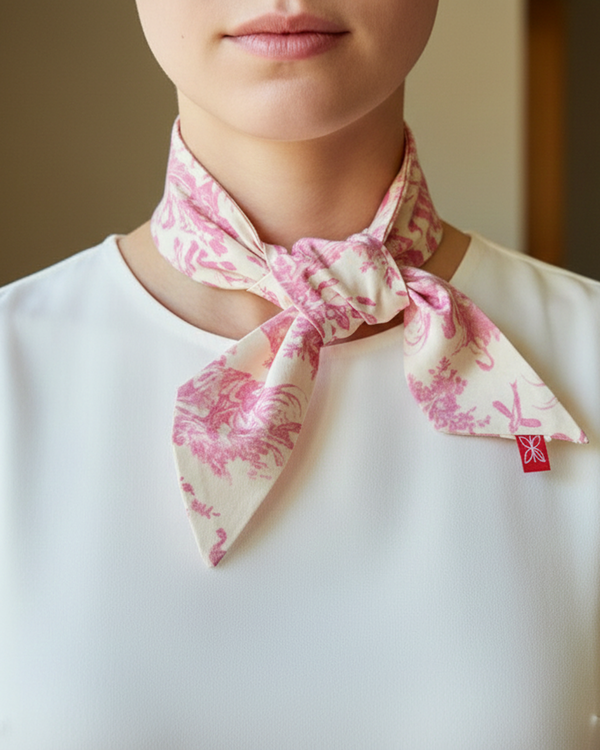 French Toile de Jouy TWILLY - Pink or Blue