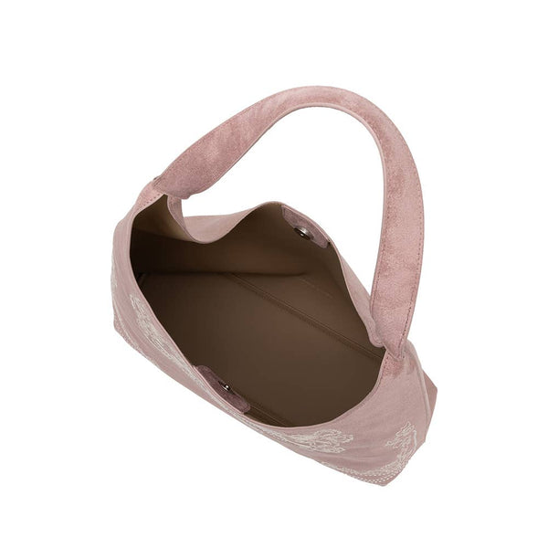 Eunice Mauve Vegan Suede Tote Bag