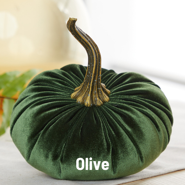 Velvet Pumpkins | Fall Mantel Décor & Thoughtful Gift - Large