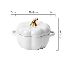 Orange Pumpkin Terrine Bowl with Lid