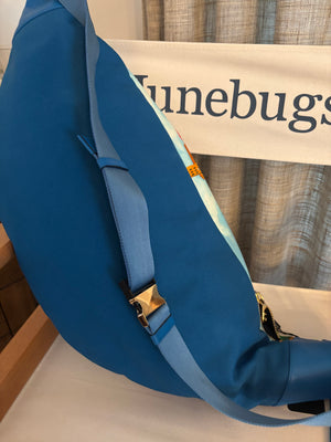 Dolce & Gabbana Ibiza Belt Bag – Multicolor Canvas with Logo Embroidery