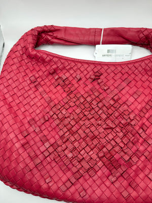 Bottega Venetta Interwoven Hobo Bag in Raspberry or Brown