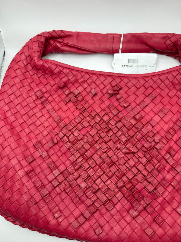Bottega Venetta Interwoven Hobo Bag in Raspberry or Brown