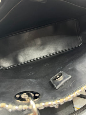 Christian Dior Limited Edition Large Diorissimo Tote – Metallic Tweed with Patches