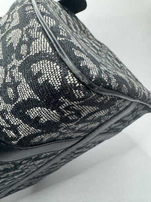 Dior 2004 Vintage Diorissimo Small Trotter Bag Black & Grey Dior print