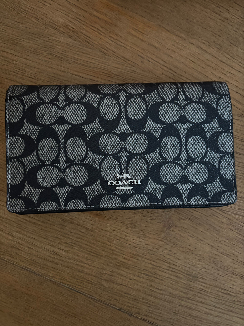 Coach Anna Foldover Clutch/Crossbody in Gunmetal Multi