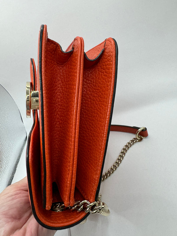 Gucci Dollar Calfskin Sun Orange Interlocking GG Crossbody bag GHW