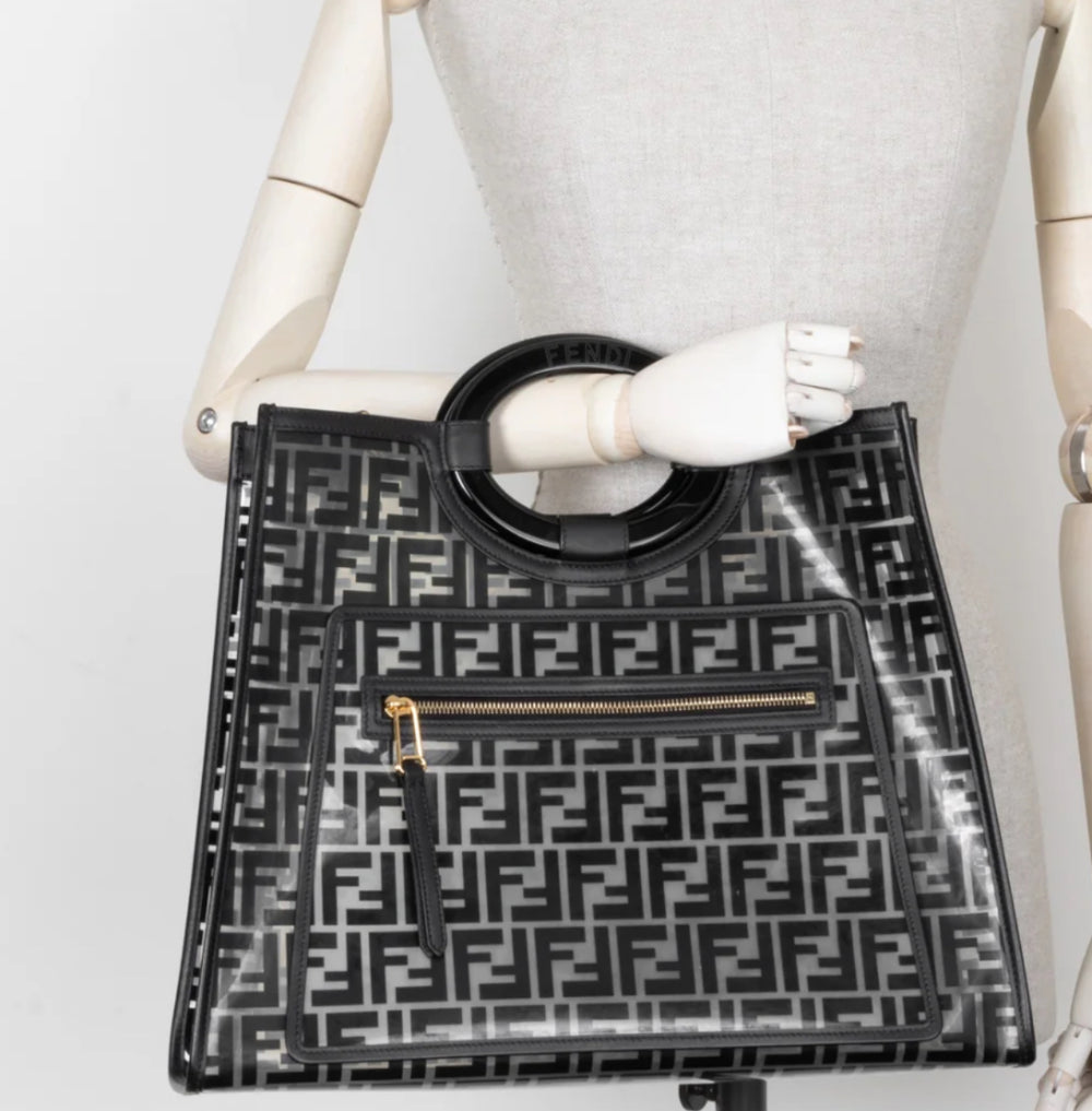 Fendi Runway Tote – Zucca Print, Black PVC