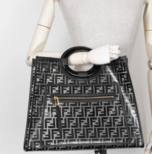 Fendi Runway Tote – Zucca Print, Black PVC