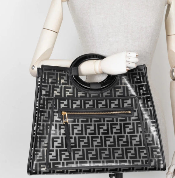 Fendi Runway Tote – Zucca Print, Black PVC