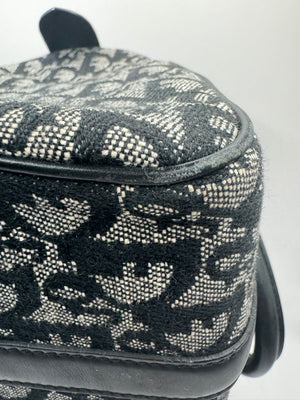 Dior 2004 Vintage Diorissimo Small Trotter Bag Black & Grey Dior print