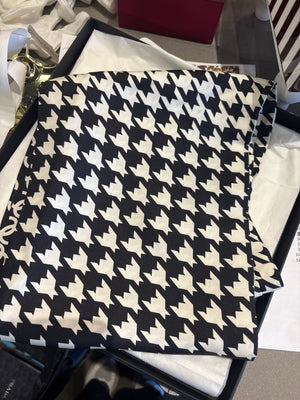 Chanel Black & White Tie Scarf 2021