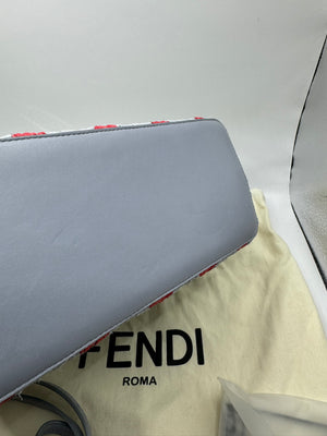 Fendi Peekaboo Limited Edition Mini Woven & Raffia Floral Bag